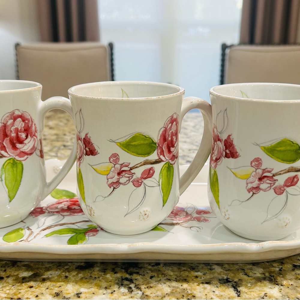 Juliska Floral Mug and Hostess Tray Set - Picture 5 of 9